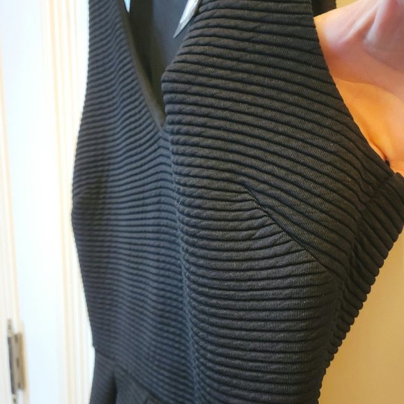 Topshop NWT BLACK⚫️ Ribbed Skater Dress - Picture 6 of 13